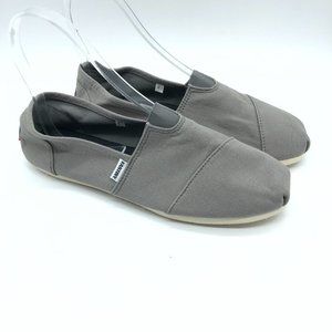 Fantiny Womens Espadrille Flats Slip On Canvas Gray Size 41 US 11